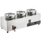 Electric Soup Warmer, Three 7.4QT Stainless Steel Round Pot, 1200W Commercial Food Warmer, 30 - 85℃ Adjustable Temp, Bain Marie with Anti-Dry Burn and Reset Button, for Restaurant, Buffet