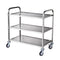3-Tier Utility Cart Rolling Cart on Wheels 37.5"x20"x37.7" 450 LBS 6 Hooks