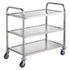 3-Tier Utility Cart Rolling Cart on Wheels 37.5"x20"x37.7" 450 LBS 6 Hooks
