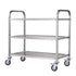 3-Tier Utility Cart Rolling Cart on Wheels 37.5"x20"x37.7" 450 LBS 6 Hooks