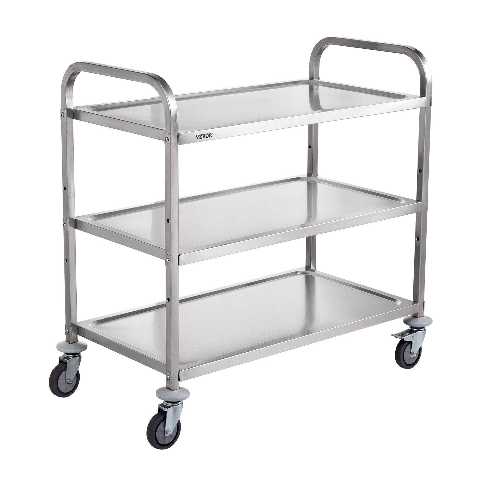 3-Tier Utility Cart Rolling Cart on Wheels 37.5