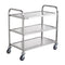 3-Tier Utility Cart Rolling Cart on Wheels 37.5"x20"x37.7" 450 LBS 6 Hooks