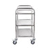 3-Tier Utility Cart Rolling Cart on Wheels 37.5"x20"x37.7" 450 LBS 6 Hooks