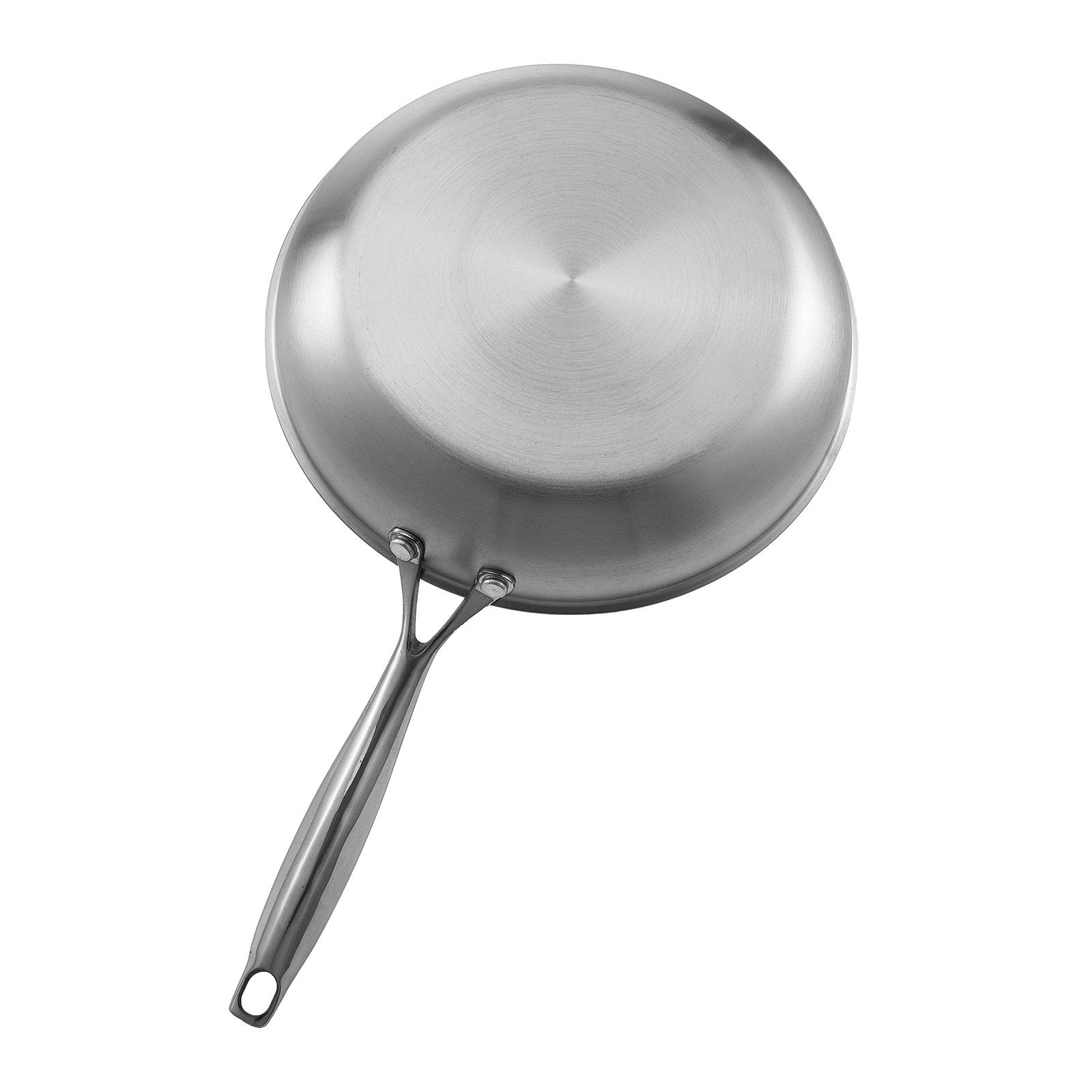 Tri-Ply Stainless Steel Frying Pan, 3 Piece (240, 280, 320 mm), Cooking Skillet with Heat-Resistant Handle, Chef's Kitchen Cookware, Oven, Gas, Electric, Induction, Dishwasher Compatible, Silver