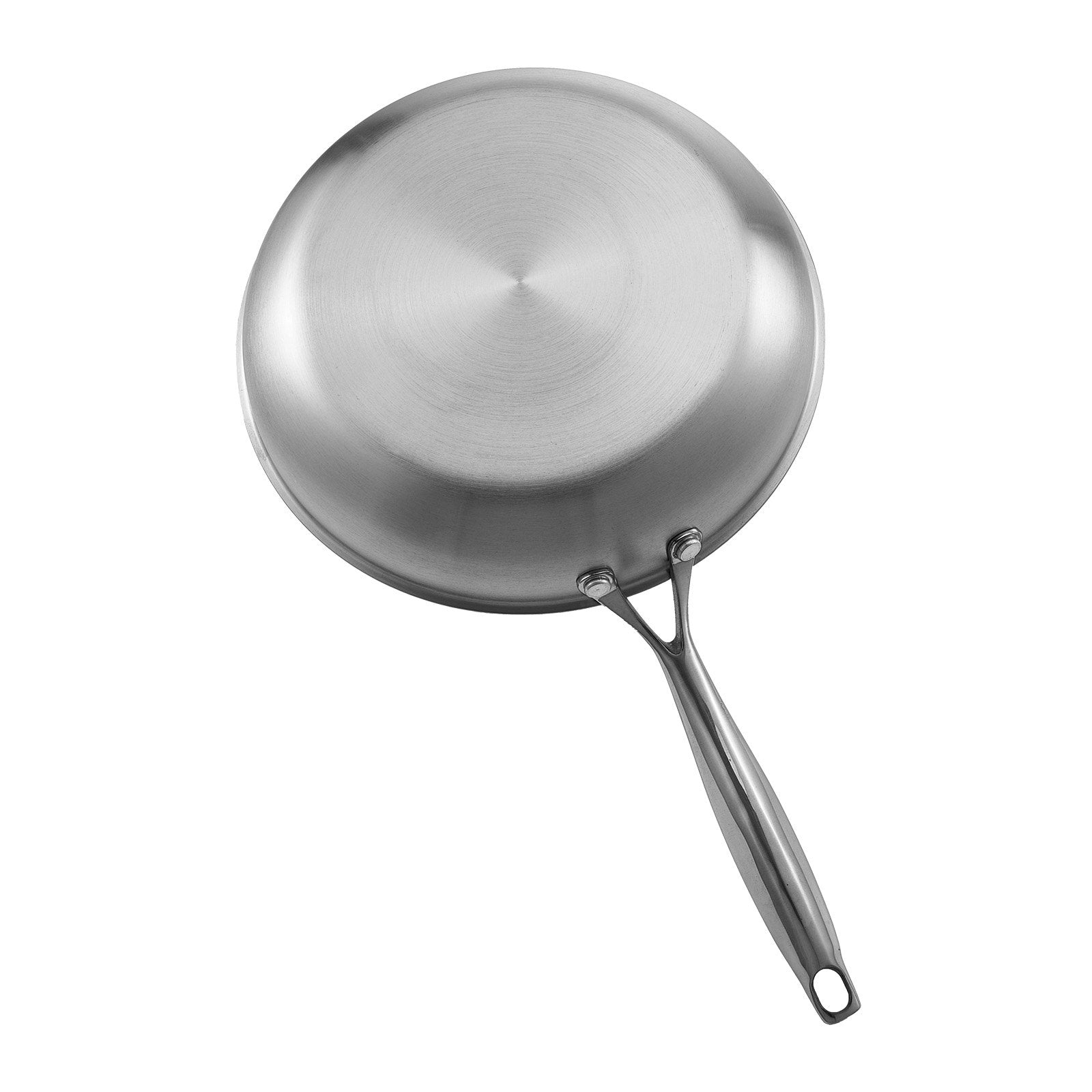 Tri-Ply Stainless Steel Frying Pan, 3 Piece (240, 280, 320 mm), Cooking Skillet with Heat-Resistant Handle, Chef's Kitchen Cookware, Oven, Gas, Electric, Induction, Dishwasher Compatible, Silver