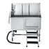 127 cm Dog Grooming Bath Tub Stainless Steel w Stairs Water Filter