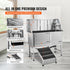 1.57M Pet Dog Bathing Station w/Ramp, Professional Stainless Steel Dog Grooming Tub w/ Soap Box, Faucet,Rich Accessory,Bathtub for Large,Medium,Small Pets, Washing Sink for Home(Left)