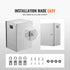Steel Electrical Box, 40x30x15 cm, 304 Stainless Steel Electrical Enclosure Box, Wall-Mounted Outdoor Electrical Electronic Equipment Enclosure with Mounting Plate Hinges Lock, IP66 Waterproof