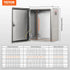 Steel Electrical Box, 40x30x15 cm, 304 Stainless Steel Electrical Enclosure Box, Wall-Mounted Outdoor Electrical Electronic Equipment Enclosure with Mounting Plate Hinges Lock, IP66 Waterproof