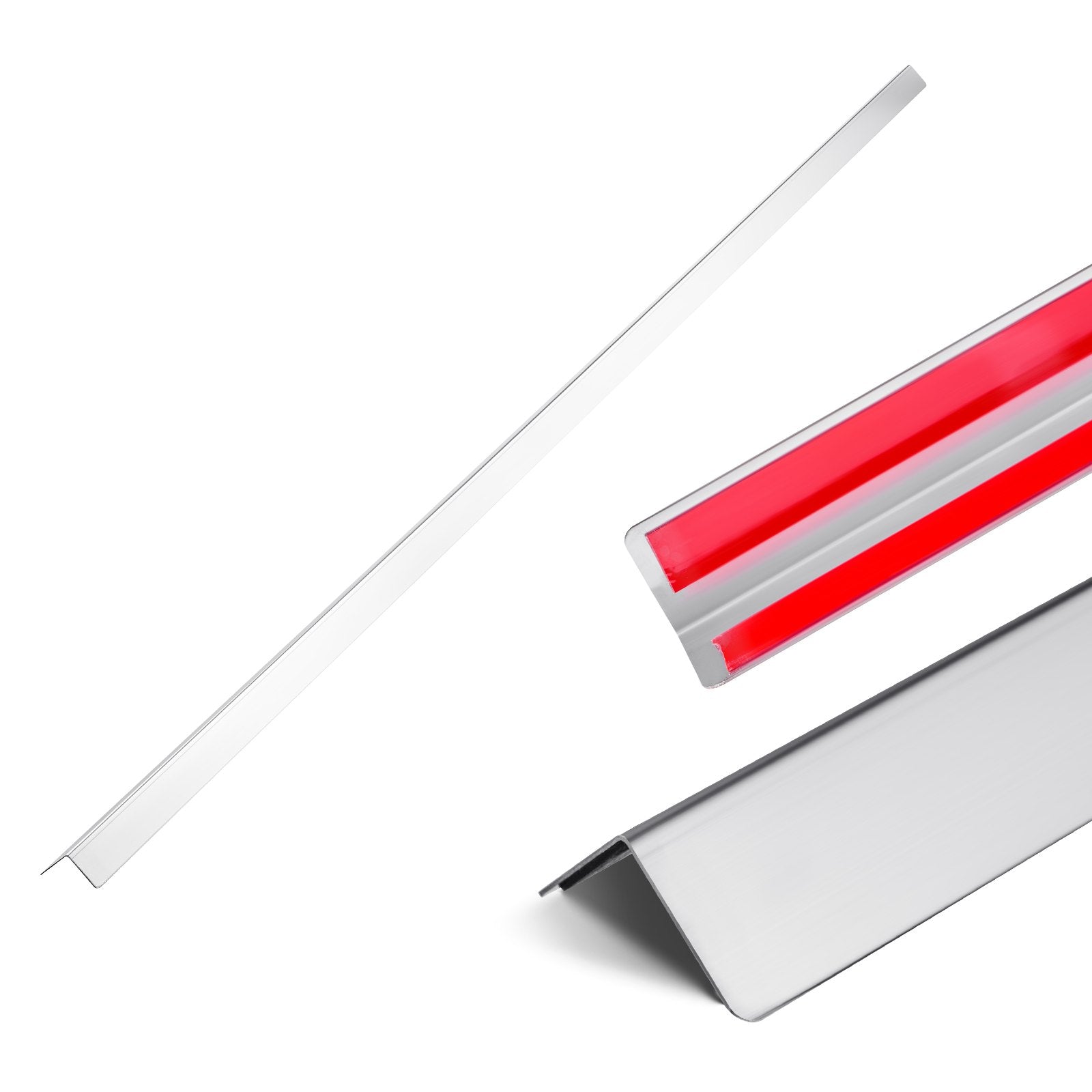 Stainless Steel Wall Corner Protector, 38 x 38 x 2436 mm, 10 Pack Metal Corner Guards, 304 Stainless Steel Edge Trim 90-Degree Angle for Home,Office,Commercial Wall Protection, with 3m Tape