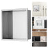 33x33cm Stainless Steel Shower Niche Recessed Double Shelf Waterproof Silver
