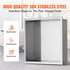 33x33cm Stainless Steel Shower Niche Recessed Double Shelf Waterproof Silver