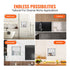 33x33cm Stainless Steel Shower Niche Recessed Double Shelf Waterproof Silver