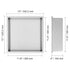 33x33cm Stainless Steel Shower Niche Recessed Double Shelf Waterproof Silver