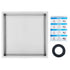 33x33cm Stainless Steel Shower Niche Recessed Double Shelf Waterproof Silver
