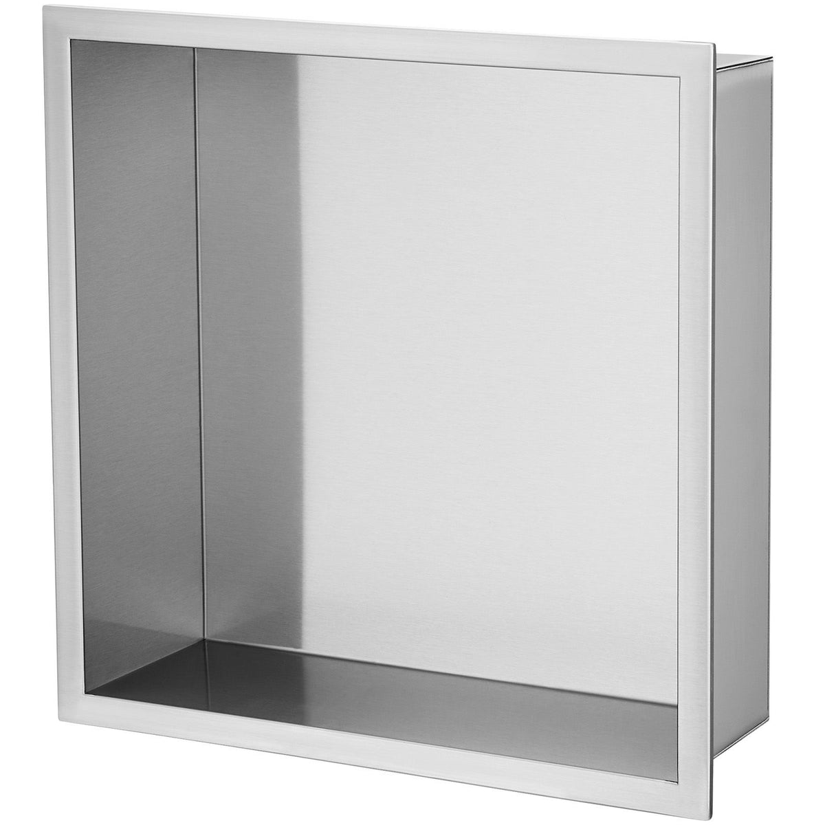33x33cm Stainless Steel Shower Niche Recessed Double Shelf Waterproof Silver