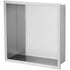 33x33cm Stainless Steel Shower Niche Recessed Double Shelf Waterproof Silver