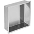 33x33cm Stainless Steel Shower Niche Recessed Double Shelf Waterproof Silver