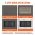 33x63cm Stainless Steel Shower Niche Recessed Double Shelf Waterproof