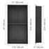 33x63cm Stainless Steel Shower Niche Recessed Double Shelf Waterproof