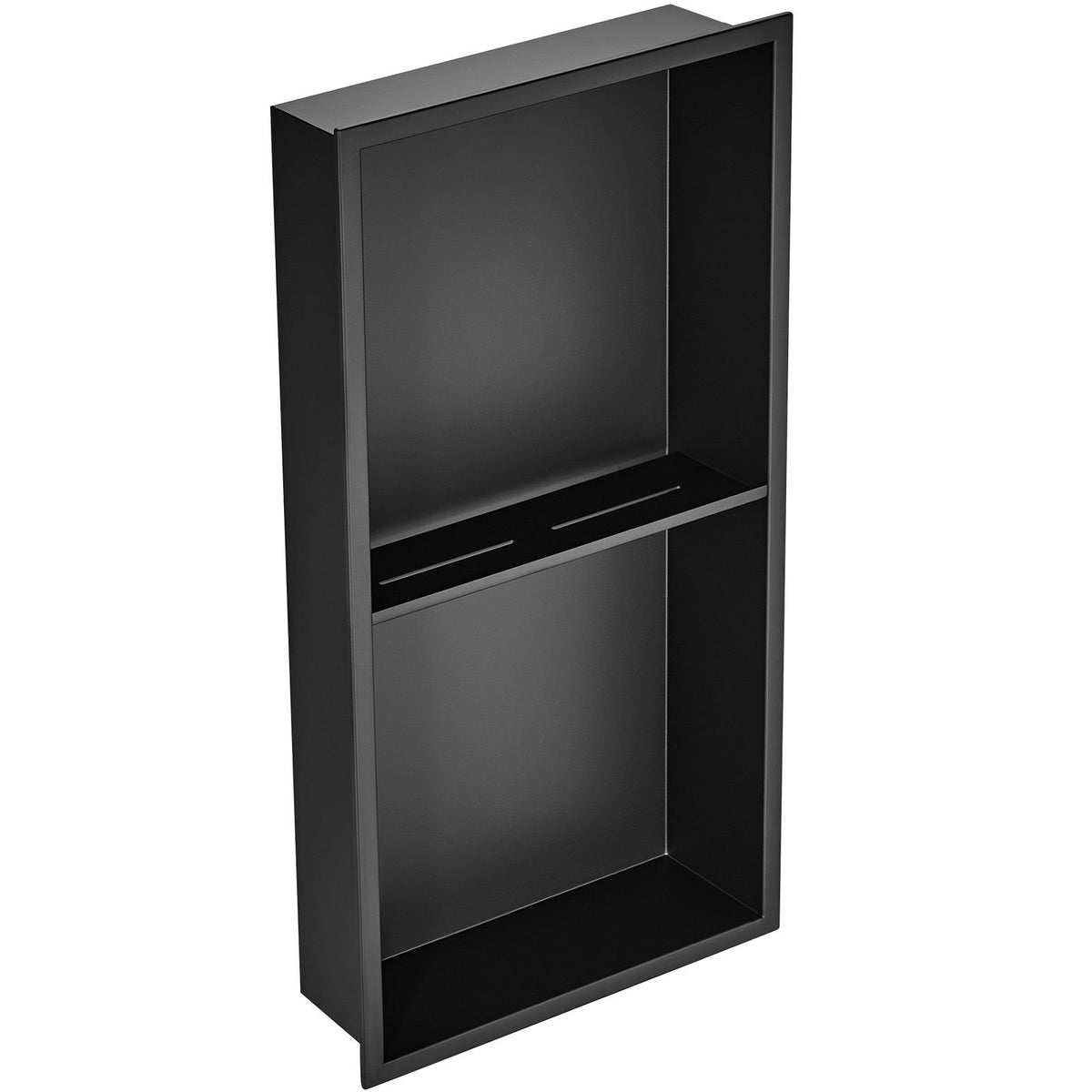 33x63cm Stainless Steel Shower Niche Recessed Double Shelf Waterproof