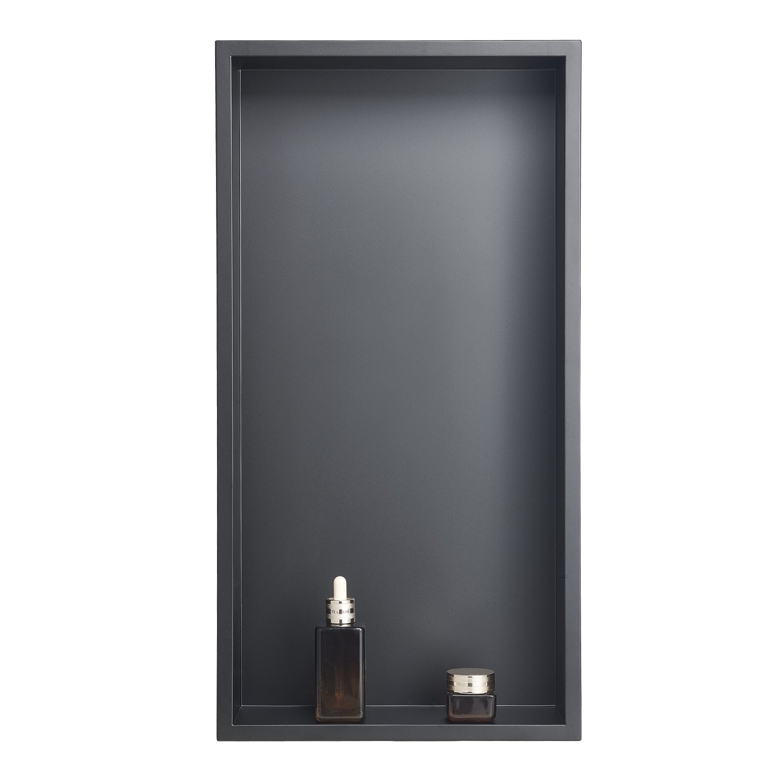 Shower Niche, 33.0 x 63.5 x 10.2 cm Recessed Wall Niche, Heavy-duty Stainless Steel Modern Soap & Shampoo Storage Organizer, Sealed Waterproof, Durable & Easy to Install, Black for Bathroom