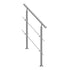 39.4-Inch Outdoor Stair Handrail, 2 Crossbars, Stainless Steel, Porch and Deck