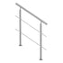 39.4-Inch Outdoor Stair Handrail, 2 Crossbars, Stainless Steel, Porch and Deck