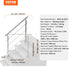 47.2in Handrails for Outdoor Steps 3 Crossbars Staircase for Porch Deck