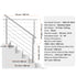 59in Handrails for Outdoor Steps 5 Crossbars Staircase for Porch Deck