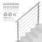 59in Handrails for Outdoor Steps 5 Crossbars Staircase for Porch Deck
