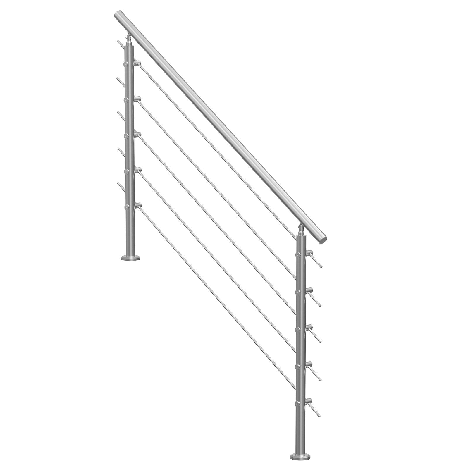 59in Handrails for Outdoor Steps 5 Crossbars Staircase for Porch Deck