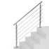 59in Handrails for Outdoor Steps 5 Crossbars Staircase for Porch Deck