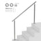 59in Stainless Steel Outdoor Stair Handrail 220lbs Capacity Safety Railing Kit