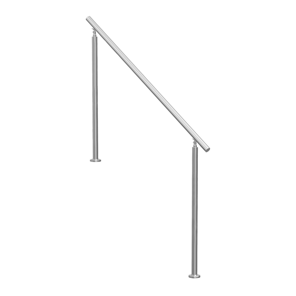 59in Stainless Steel Outdoor Stair Handrail 220lbs Capacity Safety Railing Kit
