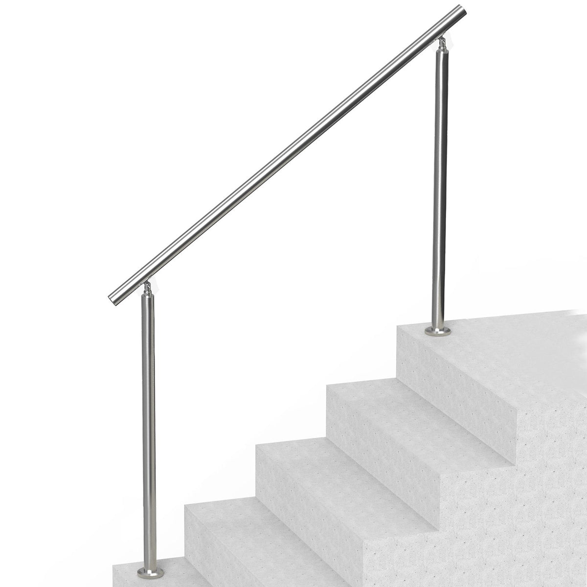 59in Stainless Steel Outdoor Stair Handrail 220lbs Capacity Safety Railing Kit