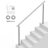 180cm Stainless Steel Outdoor Stair Handrail, Double-Column, Adjustable Angle