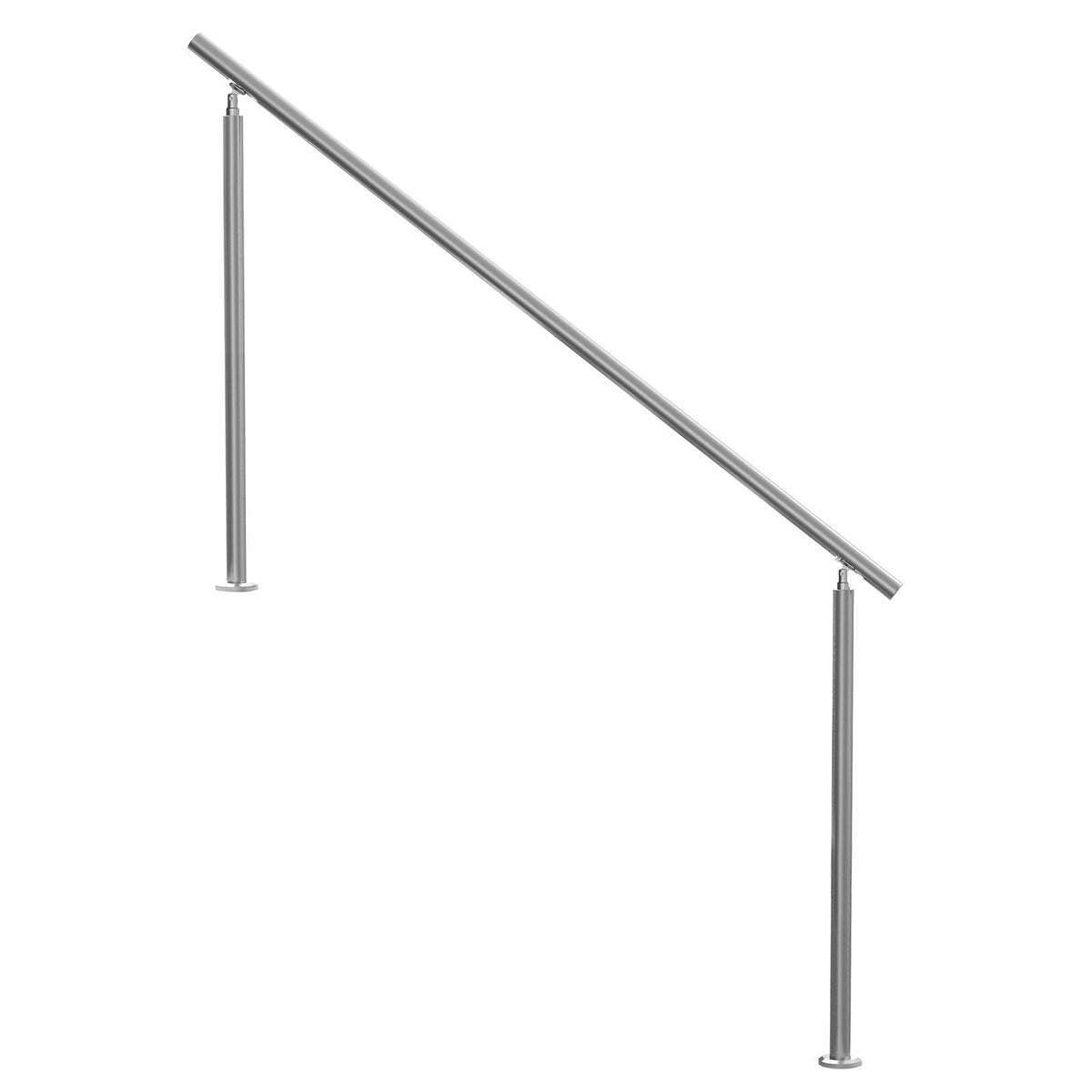 180cm Stainless Steel Outdoor Stair Handrail, Double-Column, Adjustable Angle