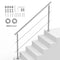Handrails for Outdoor Steps, 70.9in Length 2 Crossbars Stair Hand Rail Kit, Transitional Stainless Steel Railings w/ Installation Kit, Double-column Staircase Handrails for Seniors,Porch & Deck