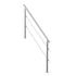 Handrails for Outdoor Steps, 70.9in Length 2 Crossbars Stair Hand Rail Kit, Transitional Stainless Steel Railings w/ Installation Kit, Double-column Staircase Handrails for Seniors,Porch & Deck