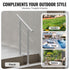 31.5in Stainless Steel Outdoor Stair Handrail 220lbs Capacity Safety Railing