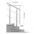 31.5in Stainless Steel Outdoor Stair Handrail 220lbs Capacity Safety Railing
