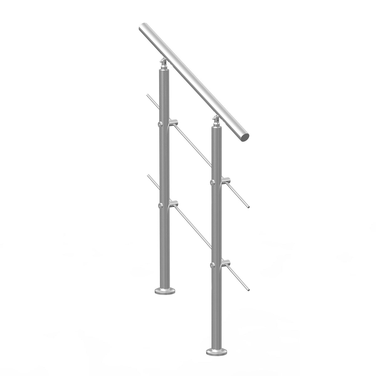 31.5in Stainless Steel Outdoor Stair Handrail 220lbs Capacity Safety Railing