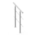 31.5in Stainless Steel Outdoor Stair Handrail 220lbs Capacity Safety Railing