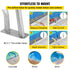 Pool Rail 30x22 Pool Railing 304 Stainless Steel 250LBS Load Capacity Silver Rustproof Pool Handrail Humanized Swimming Pool Handrail with Blue Grip Cover & M8 Drill Bit & Self-Taping Screws