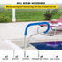 Pool Rail 30x22 Pool Railing 304 Stainless Steel 250LBS Load Capacity Silver Rustproof Pool Handrail Humanized Swimming Pool Handrail with Blue Grip Cover & M8 Drill Bit & Self-Taping Screws