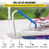 Pool Rail 48x36 Pool Railing 304 Stainless Steel 250LBS Load Capacity Silver Rustproof Pool Handrail Humanized Swimming Pool Handrail with Blue Grip Cover & M8 Drill Bit & Self-Taping Screws