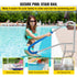 Pool Rail 55x32 Pool Railing 304 Stainless Steel 250LBS Load Capacity Silver Rustproof Pool Handrail Humanized Swimming Pool Handrail with Blue Grip Cover & M8 Drill Bit & Self-Taping Screws