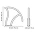 Pool Handrail 2 PCS 30x30in Stainless Steel with Base Plate for Spas