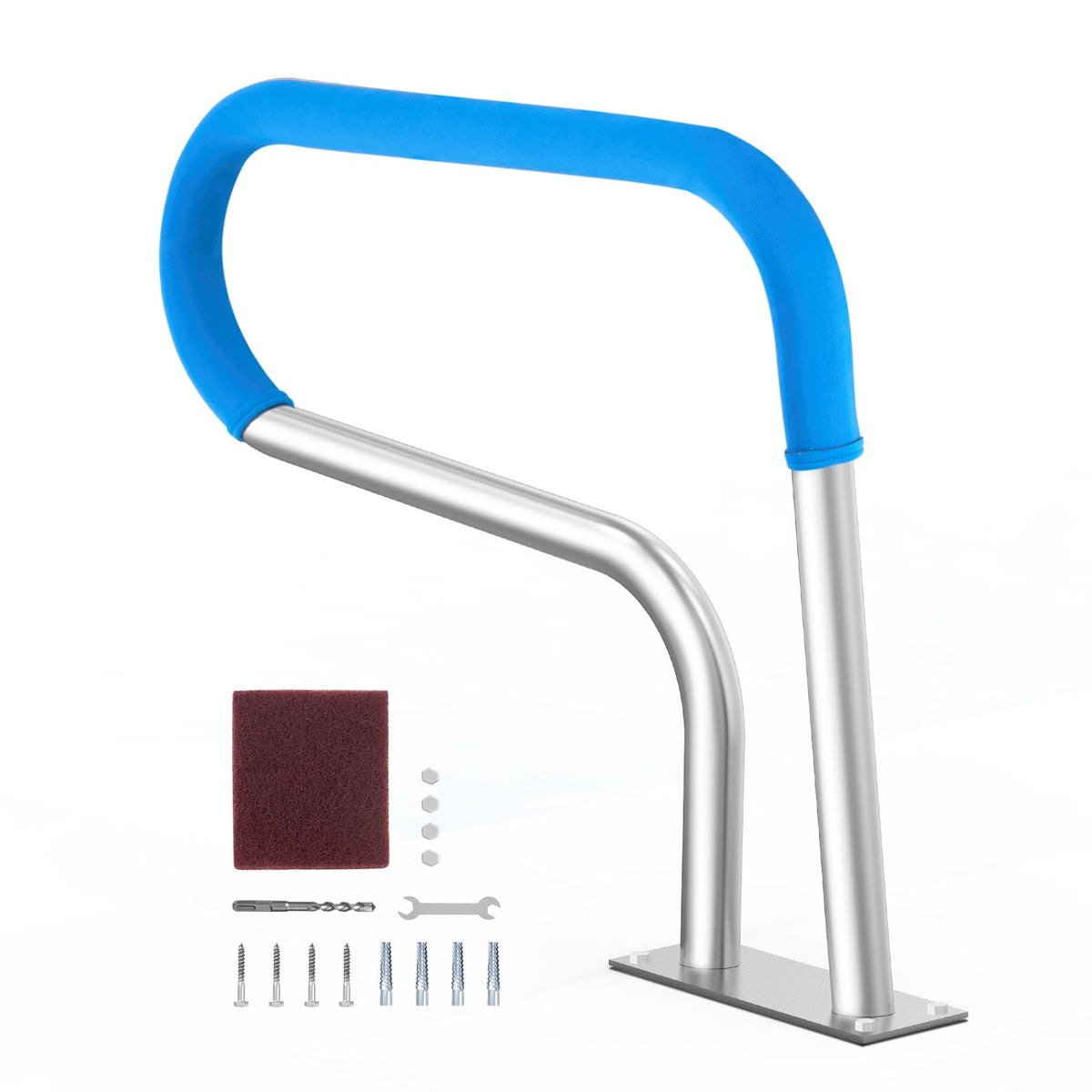 32x23in Stainless Steel Pool Handrail 220lbs Capacity Swimming Pool Safety Rail